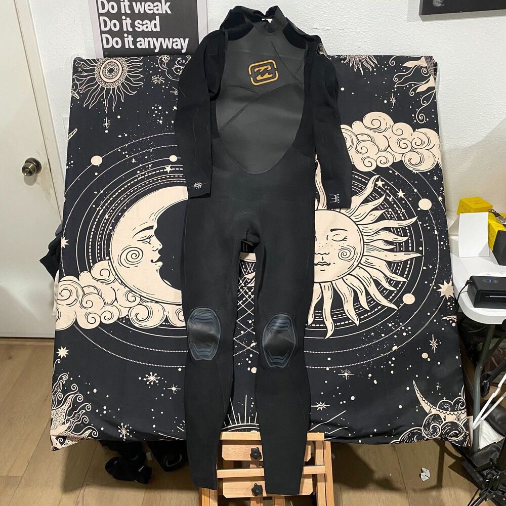 Billabong Wetsuit Women's L Black Nylon Swimming Surfing Scuba Diving Stretch